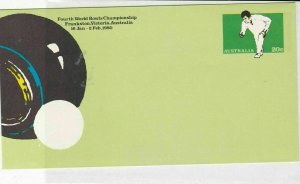 australia 1980 fourth world bowls championship unused stamps cover ref 20639