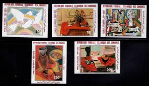 Comoro Islands Scott C113-C117 MNH** Imperforate Picasso set