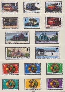 Isle of Man 1999 Year set 41v + 5M/Sheet - U/Mint