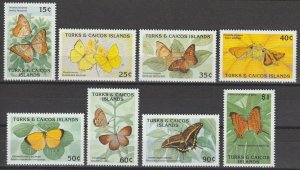 TURKS & CAICOS ISLANDS 1990 SG 1019/26 + MS 1027 MNH Cat £22.50