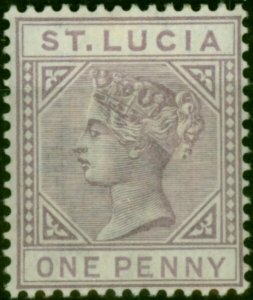 St Lucia 1891 1d Dull Mauve SG44 Fine MM