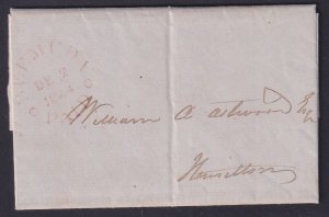 Bermuda Paid 1844 (Ty. P1) on cover from St. Georges to Hamilton, 12-15 recorded