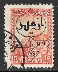 TURKEY 1928 15g Second Izmir Exhibition Issue Sc 668 VFU