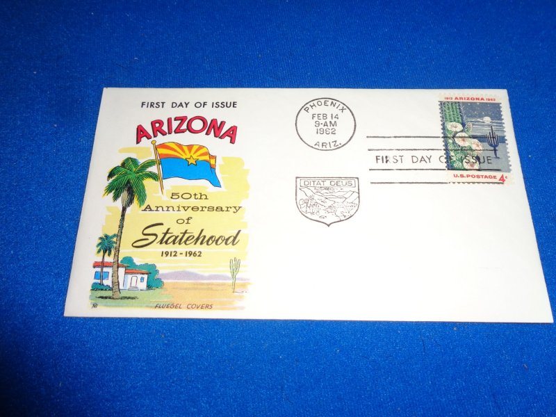 FLEUGEL MULTI COLORED CACHET FDC:  US SCOTT#  1192