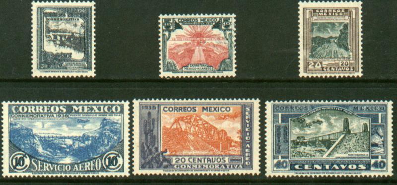 MEXICO 725-727,C77-C79 HIGHWAY INAUGURATION, MINT NH (576)