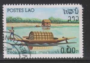 Laos 394 River Vessels 1982