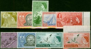 Bermuda 1953 Set of 9 to 8d SG135-143a Fine MNH