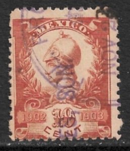 MEXICO 1902-03 10c Helmeted Athena Internal Revenue Rentas R216 NOGALES Used