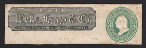 United States MINT EMBOSSED WELLS FARGO ENVELOPE CORNER   - BARNEYS