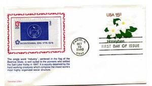 U599 Honey Bee Embossed Envelope Carrollton FDC