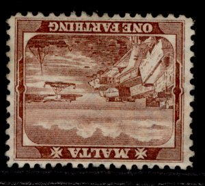 MALTA QV SG31x, ¼d red-brown, M MINT. Cat £48. WMK SINGLE CA SIDEWAYS REVERSED