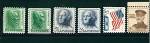 US Scott # 1208, 1209, 1214, 1312, 1225, & 1229 / Sheet & Coil Regular Issue MNH