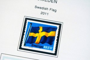 COLOR PRINTED SWEDEN 2000-2010 + 2011-2019 STAMP ALBUM PAGES (131 illust. pages)