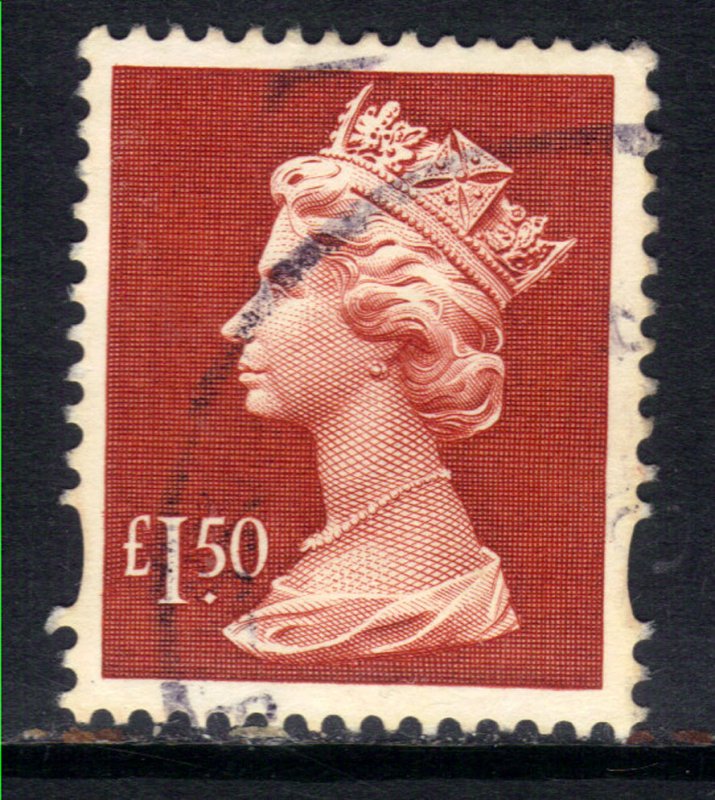 GB 1999 QE2 £1.50 Red H/V Machin used SG Y1800 ( M365 )