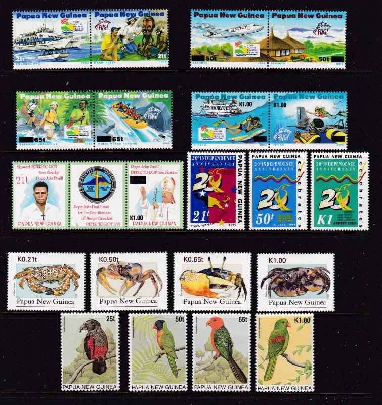 Papua New Guinea x 5 sets & 2 minis MH