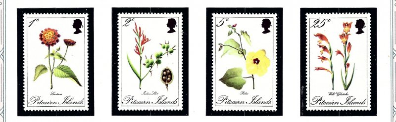 Pitcairn Is 110-13 MNH 1970 Pitcairn Flowers         (KA)