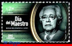 21-11 MEXICO 2021 TEACHER'S DAY, FAMOUS PEOPLE, MNH