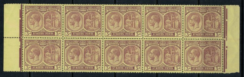 St. Kitts-Nevis #46* NH  Block of 10  CV $12.50