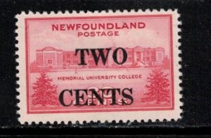 NEWFOUNDLAND Scott # 268 MH - Memorial University College With Surcharge