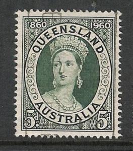 Australia Scott 338 Used - 1st Queensland Stamp