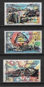 1969-73 Mexico C354-6 Tourism Issue C/S of 3 MNH