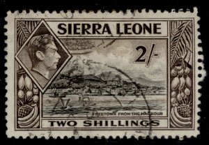 SIERRA LEONE GVI SG197, 2s black & sepia, FINE USED.