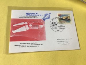 Germany 1966 Cosmic Space Rockets Astro philatelic stamps cover Ref 53557