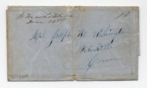 1849 ST. Marks FL manuscript stampless folded letter [7027.6]