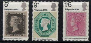 Great Britain 1970 SG835-837 Phylimpia Stamp Exhibition - MNH