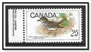 Canada #498 Hermit Thrush Margin Single MNH