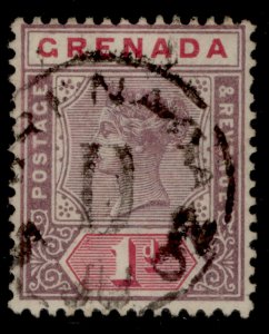 GRENADA SG49, 1d mauve and carmine, FINE USED. CDS