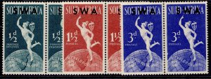 SOUTH WEST AFRICA GVI SG138-140, 1949 ANNIVERSARY of UPU set, NH MINT.