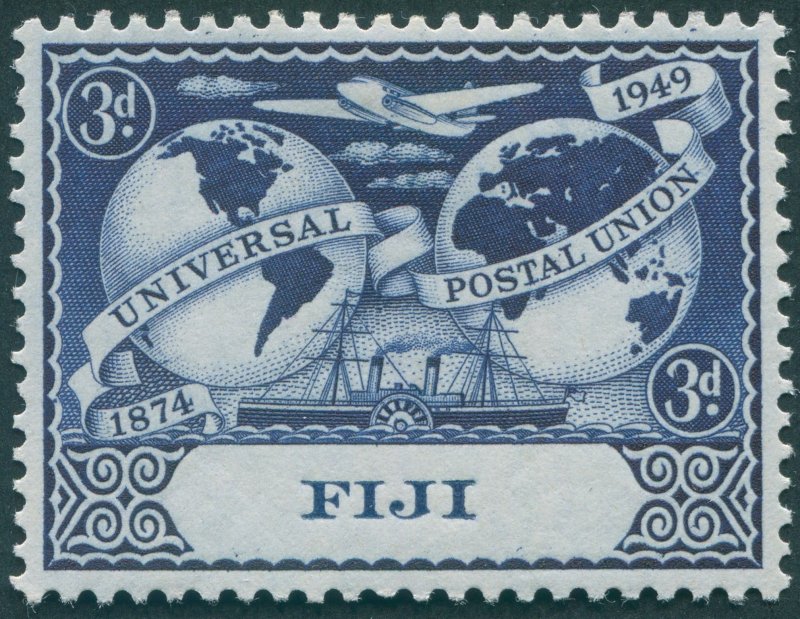 Fiji 1949 3d deep blue UPU SG273 unused