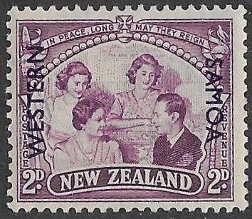 Samoa # 192   Peace:  Royal Family 2d.   (1) VLH Unused