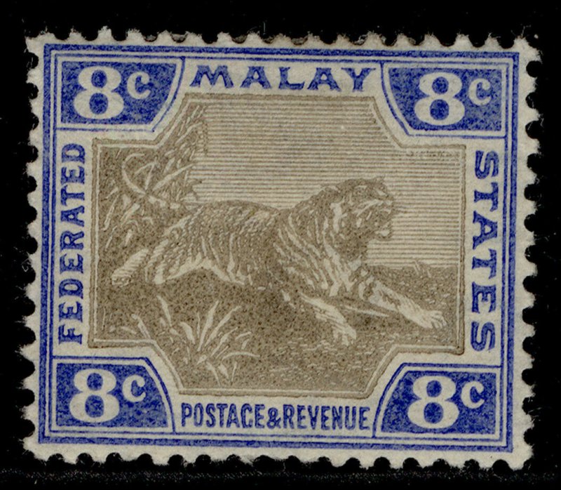 MALAYSIA - Federated Malay EDVII SG41b, 8c grey-brown & ultra, M MINT. Cat £21.