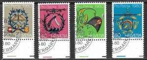 SWITZERLAND 1980 PRO PATRIA Shop Signs Semi Postal Set Sc B471-B474 CTO Used