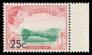 Swaziland 1961 QEII emerald & carmine-red (Type II) superb MNH. SG 74b. Sc 76b.