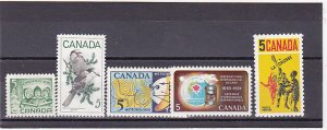 CANADA #s 477 , 478 , 479 , 481 , 483          MNH (**)