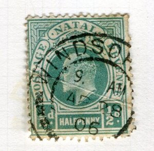 SOUTH AFRICA NATAL; Early 1900s ED VII issue fine used 1/2d. POSTMARK value