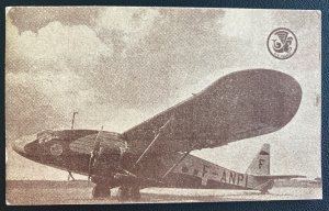 1937 Lima Peru RPPC Postcard Cover To Dresden Germany Air France Airplane