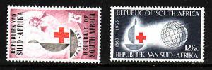 South Africa-Sc#285-6-unused NH set-Red Cross-Nursing-1963-