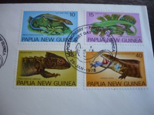 Postal History - Papua New Guinea - Scott# 478-481 - First Day Cover