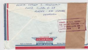 Registered Cover Guarenas Venezuela to USA United States Customs Marking 1976