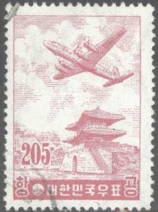 Korea Scott C22 Used  airmail stamp wmk 312