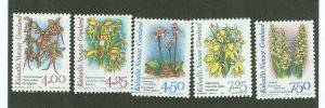 Greenland #279-283  Single (Complete Set) (Flowers)