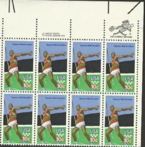 US Stamp #1790 MNH '80 Olympics ZIP/MI Block of 8