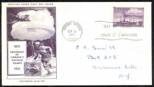 Canada Sc# 312 (CAPEX cover) FDC (b) 1951 9.24 Steamships of 1851 and 1951