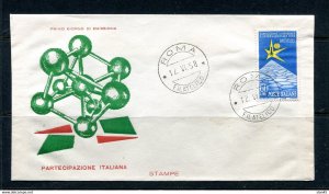 Italy FDC  Cover 1958 Exposition at Brussels 13030