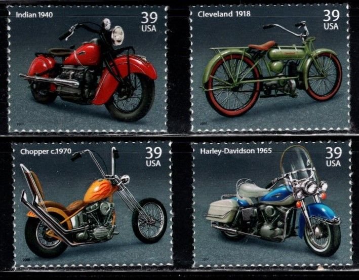 #4085 - 4088 Motorcycles Singles set/4 - MNH