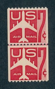 Scott#: C61 - Silhouette Of Jet Airliner Line Pair MNH OG F/VF -- Free Ship --